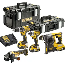 DeWalt Akku-Schlagbohrschrauber-Set 18V / 5Ah DCD 796, DCF 887, DCH 273, DCG 405, DCB 184