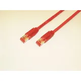 Tecline 71810R Category 6A Ethernet Patchkabel S/FTP, PiMF, EIA/TIA, Class EA, 10 m) rot,