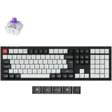 Keychron Q6 HE, Gaming-Tastatur - schwarz/holz, DE-Layout, Gateron Double-Rail Magnetic Nebula, Aluminiumrahmen