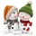 Dekohelden24 Schneekinderpaar mit Mütze und Schal 10,7 x 7,3 x 10,8 cm