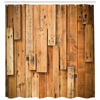 ABAKUHAUS Duschvorhang Lodge Wall Planks 175 x 220 cm