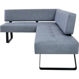 K+W Komfort & Wohnen Eckbank K+W KOMFORT & WOHNEN "Spider II", blau (ocean 52, schwarz), B:165cm H:88cm T:195cm, Sitzbänke, Eckbank, Sitzsteppung, bequem durch Sandwichbauweise, 2 Stellmaße