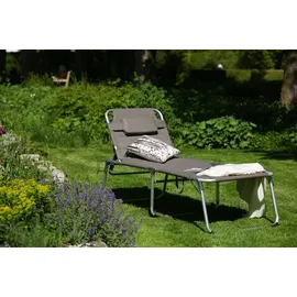 Lex Komfort XXL Dreibeinliege 200 x 70 x 45 cm grau klappbar