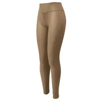 Aurela Damenmode Lederimitathose Gefütterte Kunstlederleggings milde Herbst/Wintertage (1-tlg) Unifarben, leicht angerautes Innenmaterial, auch in großen Größen erhältlich beige 36-38