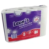 32 Küchenrollen 3-lagig "Leon's" Zellstoff, weiß – 51 Blatt (26x23cm) pro Rolle