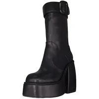 Buffalo Damen Elegante Stiefel Heart Bootie Buckle 1220059 Schwarz ... 38