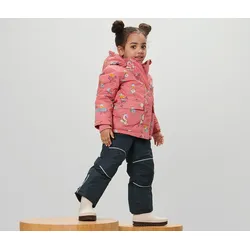 Tchibo - 2-teilige Schneekombi - Mädchen - Gr. 98/104 - dunkelblau/geblümt
