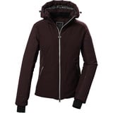 killtec Damen Skijacke/Funktionsjacke mit abzippbarer Kapuze und Schneefang KSW 104 WMN SKI JCKT, dunkelweinrot, 44, 42041-000