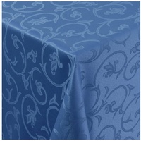 Moderno Tischdecke Tischdecke Stoff Damast Barock Jacquard Ranken Design mit Saum, Oval 160x280 cm blau Oval 160x280 cm