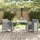 vidaXL Garten Essgruppe 3 pcs Hellgrau Polt Rattan - Hellgrau