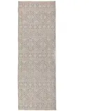 KADIMA DESIGN Teppich recycelt waschbar | Ethno-Geometrisches Design | Bouclé-Struktur & pflegeleicht, | 58x230cm