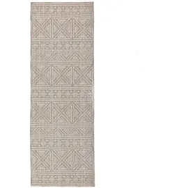 KADIMA DESIGN Teppich recycelt waschbar | Ethno-Geometrisches Design | Bouclé-Struktur & pflegeleicht, | 58x230cm