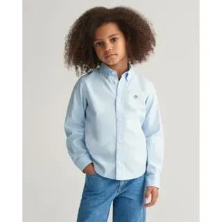 Gant Unisex für Kinder. 830423 Oxford Shield Kinder Shirt blau (3/4años= 98/104cm), Lässig, Baumwolle, Klassisch, Langarm, Bio-Baumwolle, Na