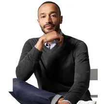 CasaModa V-Ausschnitt-Pullover grau M