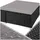 Tectake Rattan-Sitzhocker 53 x 53 x 26 cm schwarz/grau
