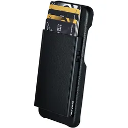 Tru Virtu Click & Slide Pay & Phone Kartenetui und Smartphoneülle - Samsung Galaxy S8 Nappa Black/Black