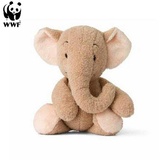 WWF Cub Club - Ebu der Elefant (beige, 22cm) mit Knisterohren Kuscheltier Stofftier für Kleinkinder