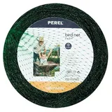 PEREL Ultraschall-Tierabwehr Vogelschutznetz, Polyester, Maschenweite 2 cm2, 2 x 5 m, Grün grün