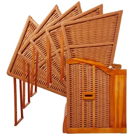 Intergrill Webavita Strandkorb 2-Sitzer Sophia Ostsee Rot Weiß Nadelstreifen