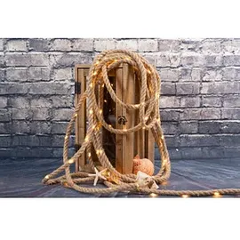 IDENA 100er Seil mit Netzteil/Solarmodul 8h Timer 14m 100 LED Lichterkette braun 14,0 m 1 St.