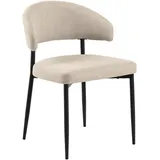 Mid.you Stuhl, Beige, Textil, rund, 56x77x55 cm, Esszimmer, Stühle, Esszimmerstühle, Vierfußstühle