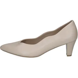 CAPRICE Pumps aus Leder mit Trichterabsatz, Cremefarben (Cream Perlato), 40.5 EU | Gr.: