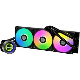 Lian Li Galahad II Trinity ARGB AIO Kühler, Single-Stack Fin-Radiator, PWM Lüfter, ARGB-Beleuchtung, Aluminium, 360mm, Schwarz