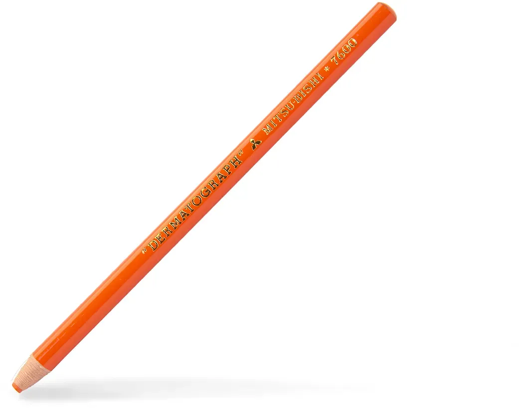 1 Stück Wachsmalkreide Dermatograph MITSUBISHI | 12 Farben Farbvariante wählen: orange