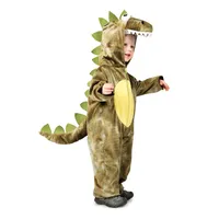 Rubies Dinosaurier-Kostüm für Mädchen und Jungen, Jumpsuit mit Kapuze und Schwanz, offizieller Karneval, Halloween, Weihnachten und Partys