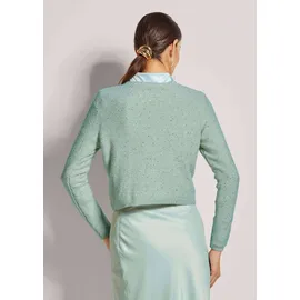 Madeleine Kurze Strickjacke mit Pailletten-Glanz Silber 44