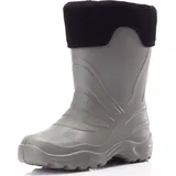 Ladeheid Kinder Mädchen Jungen federleichte Eva Thermo Gummistiefel gefüttert La-861/2 (Grau/Schwarz, 26/27 Eu)