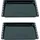 ICQN Backblech 455 x 375 x 30 mm Set, 2er Emaillierte Fettpfanne für Backofen und Herd, Passend für Bosch, Siemens, Neff, Constructa, Flavel, Kra...