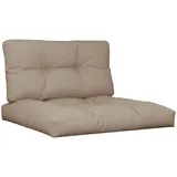 vidaXL Palettenkissen 2-tlg. 120 x 80 x 10 cm schwarz