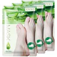 P-Beauty Cosmetic Accessoires | Aloe Vera Fußmaske Socken | Peeling für die Füße um trockener, rissiger Haut entgegen zu Wirken | Fußpeeling für reine Haut an den Füßen (3 Paar)
