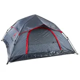 Atacama Wurfzelt Pop-Up-Zelt ultra leicht langlebig 2-3 Personen, Trekkingzelt Bikepacking Survival Outdoor Abenteuer Wandern Hiking grau|rot