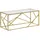 vidaXL Couchtisch Gold Edelstahl und Hartglas 110 x 45 x 45 cm
