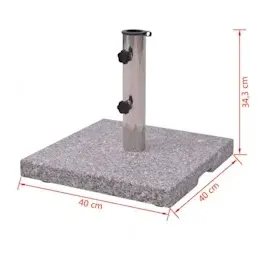 vidaXL Sonnenschirmständer Ständer Basis Quadrat 20kg
