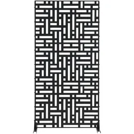 casa.pro Trennwand Bernalda 180x90 cm Stahl Schwarz