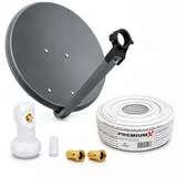 PremiumX Camping 45cm anthrazit + Golden Media Single LNB