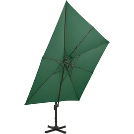 vidaXL Ampelschirm mit Lüftung 300 x 300 cm grün