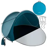 TRIZAND Strandmuschel Pop Up Schutz abschließbar 200x120x110cm Wurfzelt leicht 21267