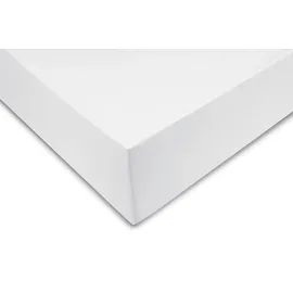 Zo Home Spannbettlaken Mako-Satin 140 x 200 cm weiß