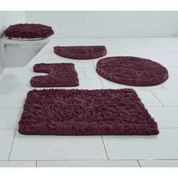 Badematte "Micro exclusiv" Gr. 7, lila (berry), H:55mm, Polyester, GUIDO MARIA KRETSCHMER HOME & LIVING, Badematten, Badteppich, Badematten auch als 3 teiliges Set & rund erhältlich