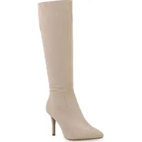VAN HILL Klassische Stiefel in Beige Velours