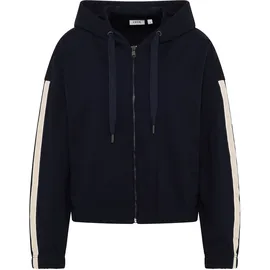 Cecil Sweatjacke mit Gallonstreifen - blau