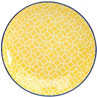 CreaTable 4er-Set CreaTable Suppenteller Mediterran Ø 21 cm Steinzeug Gelb Curry