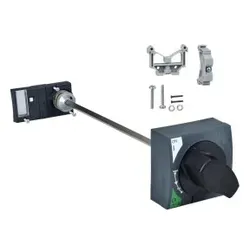 Schneider Electric 19089 Drehgriff mit Türkupplung für NG125, 3P/4P, Griff rot, Hintergrund gelb