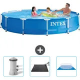 Intex – Schwimmbecken mit rundem Rahmen – 366 x 76 cm – im Lieferumfang enthalten Accessoire CB79