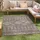Carpet City In-& Outdoor Teppich - Quadratisch 150x150 cm - für Innen-& Außenbereich - Wetterfest Balkon-Teppich, Terrasse, Flur, Küche - Wohnzimmer-Teppiche - Hochtief/ 3D-Effekt - Ethno-Look in Braun