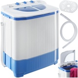 Tectake Mini-Waschmaschine weiß/blau